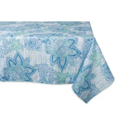 Design Imports Blue Watercolor Paisley Print Outdoor Tablecloth 60X84 -Design Imports GUEST 15d5a696 9dfa 4127 8826 b4457d2e904e