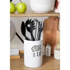 Design Imports White Stir It Up Ceramic Utensil Holder -Design Imports GUEST 16153710 1664 4623 8f25 0957d7bb4b1b
