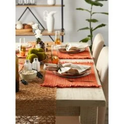 Variegated Spice Fringe Placemat (Set Of 6) -Design Imports GUEST 16be8ceb e678 4a3c a5ad 3e0396345f32