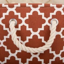 Design Imports Polyester Bin Lattice Cinnamon Rectangle Small 14X8X9 -Design Imports GUEST 17942859 ccaa 4b43 8c17 8d46fb8f2752