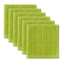 Design Imports Windowpane Terry Dishcloth Set 6 Piece, 12X12", Avocado -Design Imports GUEST 19fb8ada 5400 4155 a0a4 9f6ce355a4e7