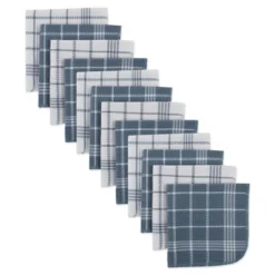 Design Imports Blue Waffle Weave Dishcloth Set/12 -Design Imports GUEST 1a21c447 5e6b 47ae b44d d17264d47886