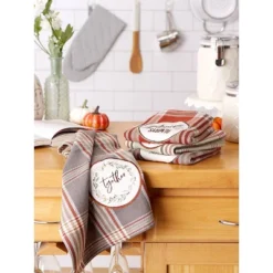 4pk Assorted Gathered Together Embellished Dishtowels - Design Imports: Ultra-Absorbent, Machine Washable -Design Imports GUEST 1abe4517 4f41 4f10 b6a1 2943f48522e3
