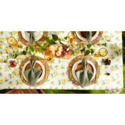 Design Imports Summer Lemons Vinyl Tablecloth 70 Round -Design Imports GUEST 1addf23e 86a2 4ee6 8363 11c5e3bcfc42