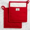 Design Imports Chino Potholder Set/2, Red Cider