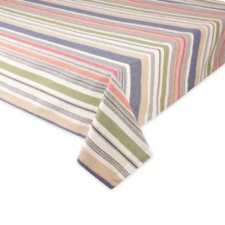Design Imports Stripe Tablecloth, Warm Stripe, 60X104"