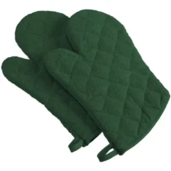 Design Imports Terry Solid Oven Mitt Set 2 Piece Dark Green 7X13" -Design Imports GUEST 1cc9fdd3 4812 4125 925e 5e4a3d180099