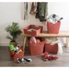 Design Imports Nylon Bin Basketweave Rust Trapezoid 13X15X5 Set/2
