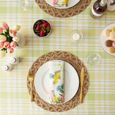 Design Imports Lemon Bliss Plaid Tablecloth 60X120 5 Design Imports Lemon Bliss Plaid Tablecloth 60X120 - Image 5