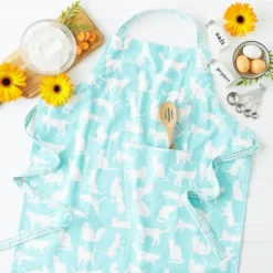 Design Imports Aqua Cat Print Chef Apron -Design Imports GUEST 1e6254eb 5c5f 483d bc6a 6b30a90b51df