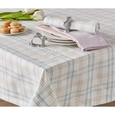 Design Imports Cottontail Garden Plaid Tablecloth, 60X84-Inch 2 Design Imports Cottontail Garden Plaid Tablecloth, 60X84-Inch - Image 2