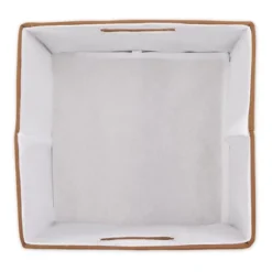 Design Imports Polyester Cube Solid Cinnamon Square 13X13X13
