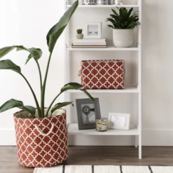 Design Imports Polyester Bin Lattice Cinnamon Rectangle Small 14X8X9 -Design Imports GUEST 20840645 c16f 48c7 aec7 9e4c22e24bc1