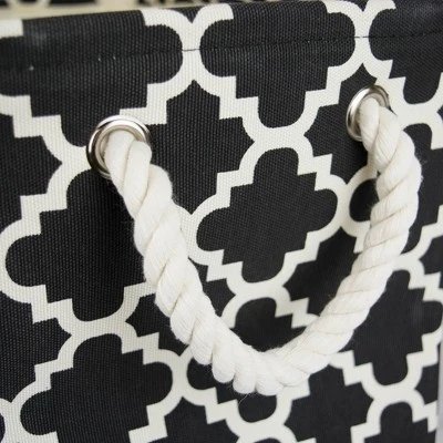 Design Imports Polyester Bin Lattice Black Rectangle Medium 16X10X12 2 Design Imports Polyester Bin Lattice Black Rectangle Medium 16X10X12 - Image 2