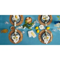 Design Imports Storm Blue Tonal Lattice Print Outdoor Tablecloth With Zipper 60X120 -Design Imports GUEST 211b1089 e8fa 4f0f 9403 a40f38f97b37 3