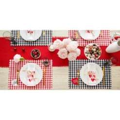 Design Imports Love & Xoxo Checkers Embellished Placemats Set/4 16 Design Imports Love & Xoxo Checkers Embellished Placemats Set/4 -Design Imports GUEST 2148feb2 e577 4170 9429 bcef24854d5b