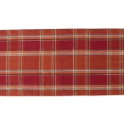 Design Imports Autumn Spice Plaid Table Runner 14X108