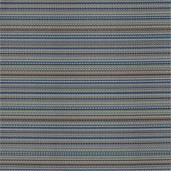 DII PVC Micro Stripe Placemat Set 6 Piece, Ocean Blue Stripe, 13x17.25"