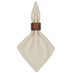 Design Imports Wooden Band Napkin Ring Set/4