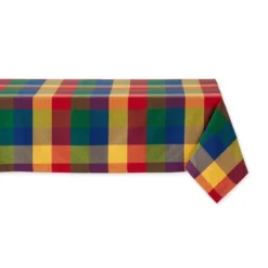 Design Imports Indian Summer Check Tablecloth 60X84 -Design Imports GUEST 22ee897d e1a2 4ce4 a92a e376da9bd3f0