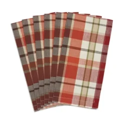 Design Imports Pumpkin Spice Plaid Napkin (Set Of 6) -Design Imports GUEST 23acd58e 455e 40a9 9ac4 3db94a0d6096
