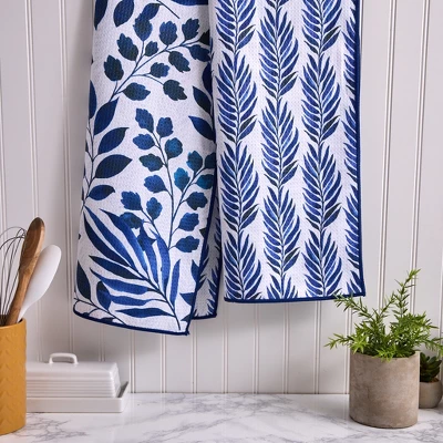 Design Imports Washed Waffle Dishtowel Set/2, Dusty Blue 3 Design Imports Washed Waffle Dishtowel Set/2, Dusty Blue - Image 3