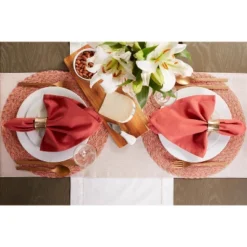 DII Variegated Placemat Set 6 Piece, Braided Red, 15" Dia 9 DII Variegated Placemat Set 6 Piece, Braided Red, 15" Dia -Design Imports GUEST 2453ecf1 cfda 4b83 8e81 72f0e239bf31