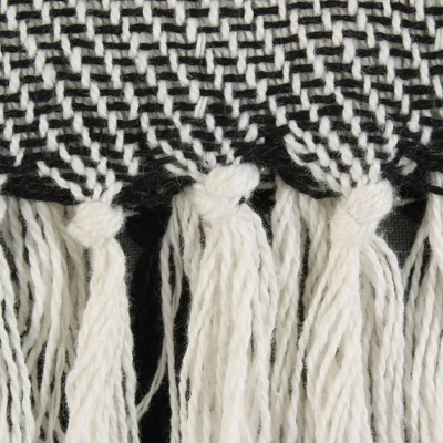 50"x60" Four Square Woven Throw Blanket With Fringe - Design Imports 2 50"x60" Four Square Woven Throw Blanket With Fringe - Design Imports - Image 2