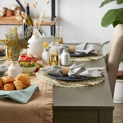 DII Woven Paper Placemat Set 6 Piece, Off-White, 15" Dia 1 DII Woven Paper Placemat Set 6 Piece, Off-White, 15" Dia