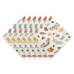 6pk Falling Leaves Print Napkin - Design Imports: Machine Washable, 100% Cotton, Botanical Pattern -Design Imports GUEST 25254581 eb26 42c6 a435 460456398346