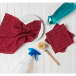 Design Imports Solid Wine Windowpane Terry Dishcloth (Set Of 6) -Design Imports GUEST 253689ba 48c0 4d21 9477 d784093a2548