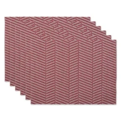 Design Imports Barn Red Textured Twill Weave Placemat Set/6 -Design Imports GUEST 25ba43c1 7e7d 44af 9fdc 9eb3ed3293c7