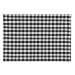 DII Buffalo Check Placemat Set 4 Piece, Black, 13x19" -Design Imports GUEST 2656852a 7571 4b8b 9a96 f0c42ffcd37f