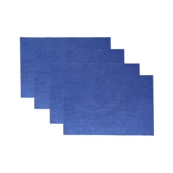 Design Imports Solid Ribbed Placemat Set/4, Nautical Blue -Design Imports GUEST 265890fd 160e 4af3 b1d1 a94ff8a6c80a