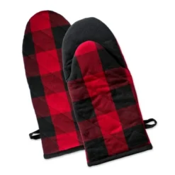 Design Imports Tango Red/Black Buffalo Check Oven Mitt Set/2 -Design Imports GUEST 266fabae b8bc 4f2e 9b3a 59535248bf2b