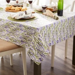 Design Imports Lavender Fields Printed Tablecloth 52X52 -Design Imports GUEST 27969335 62a5 43ce b0c5 8c9a843c2e56