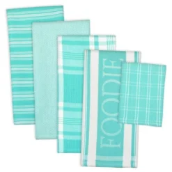 5pc Cotton Foodie Dishtowel And Dishcloth Set - Design Imports -Design Imports GUEST 27b0691d 4497 40fa 93d8 5cd10afa4bc0