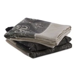 Design Imports Assorted Fleur De Lis Jacquard Dishtowels (Set Of 3) -Design Imports GUEST 2886de95 5a2a 43e9 a2d2 e66c9dab29f2