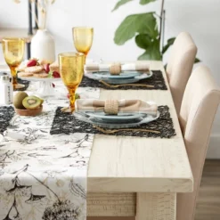 Design Imports Black Woven Paper Square Placemat Set/6 -Design Imports GUEST 2a0c3c0a 305f 49a6 ac16 31f5775690b5