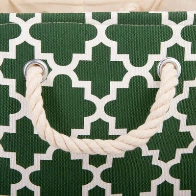 Design Imports Polyester Bin Lattice Hunter Green Rectangle Large 17.5X12X15 2 Design Imports Polyester Bin Lattice Hunter Green Rectangle Large 17.5X12X15 - Image 2