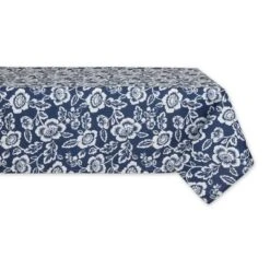 Design Imports Nautical Blue Floral Print Outdoor Tablecloth 60X84 -Design Imports GUEST 2a36c736 c2d4 4a1f a53e 304be38694aa