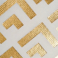 Design Imports Nonwoven Polyester Cube Double Diamond White/Gold Square 11X11X11 Set/2 -Design Imports GUEST 2ad8eaa6 b93f 4c30 be56 64fbe58f961d