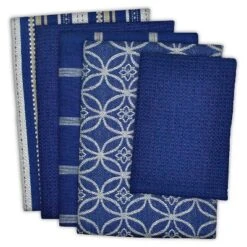 5pk Kitchen Towel & Dishcloth Set Nautical - Design Imports: Absorbent Cotton, Quick-Dry, Hand Washable -Design Imports GUEST 2b1413c9 4636 41b0 a47b 0e2aee25b347