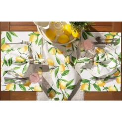 Design Imports Lemon Bliss Print Outdoor Placemat Set/6 12 Design Imports Lemon Bliss Print Outdoor Placemat Set/6 -Design Imports GUEST 2b8aaf41 3690 48da a4c0 3c0238b52b92