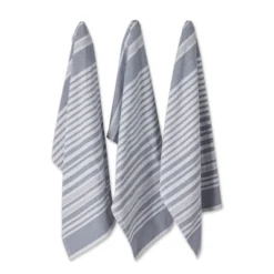 Design Imports French Blue French Terry Variegated Stripe Dishtowel Set/3 -Design Imports GUEST 2c5795e7 ee3a 43eb a471 5693b8b3aa8f