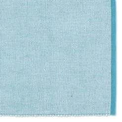 DII Ribbed Recycled Cotton/Poly Placemat Set 6 Piece, Storm Blue, 13x19"