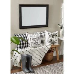 4pk 18"x18" Cow And Farmers Market Farmhouse Check And Printed Square Throw Pillow Covers - Design Imports -Design Imports GUEST 2d4a9edb acc8 4cb9 9885 6a4af38eda7d