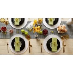 DII Solid Woven Placemat Set 6 Piece, White, 15" Dia -Design Imports GUEST 2dc85fde 5c0d 4dbf 80ce 92480d47c2ac