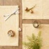 Design Imports Honey Gold/Off-White Tonal Recycled Cotton Slubby Rib Placemat Set/6