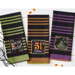 Design Imports Witchful Thinking Embellished Dishtowel (Set Of 3) -Design Imports GUEST 2e59f113 c04e 42d1 8b1d 87683d15c1c4